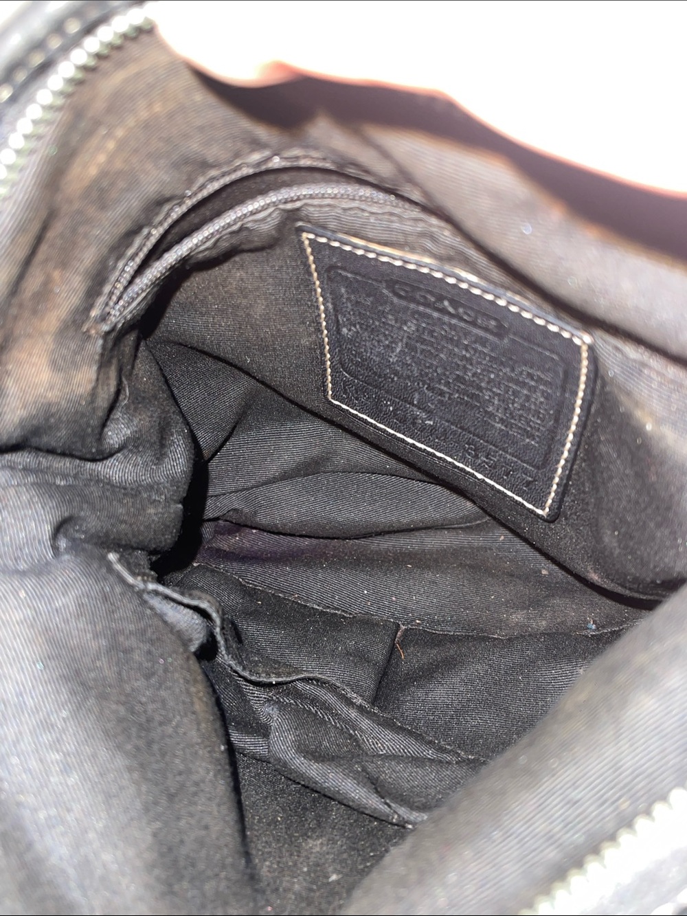 Vintage Coach Black Signature Canvas Shoulder Bag - Picture 7 of 12